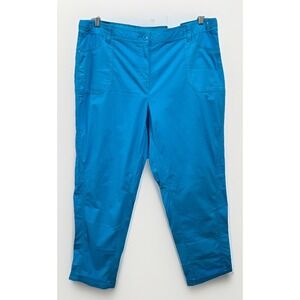 Chico's NWT Blue Ripstop Ankle Utility Pants Women's‎ Size 3 Lightweight